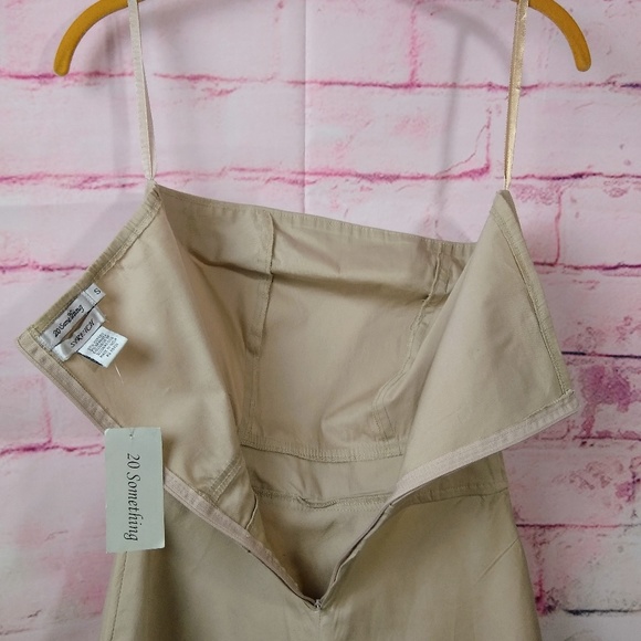 Vintage New With Tags Y2K Strapless Stretchy Khaki Utility Dress - Picture 5 of 10